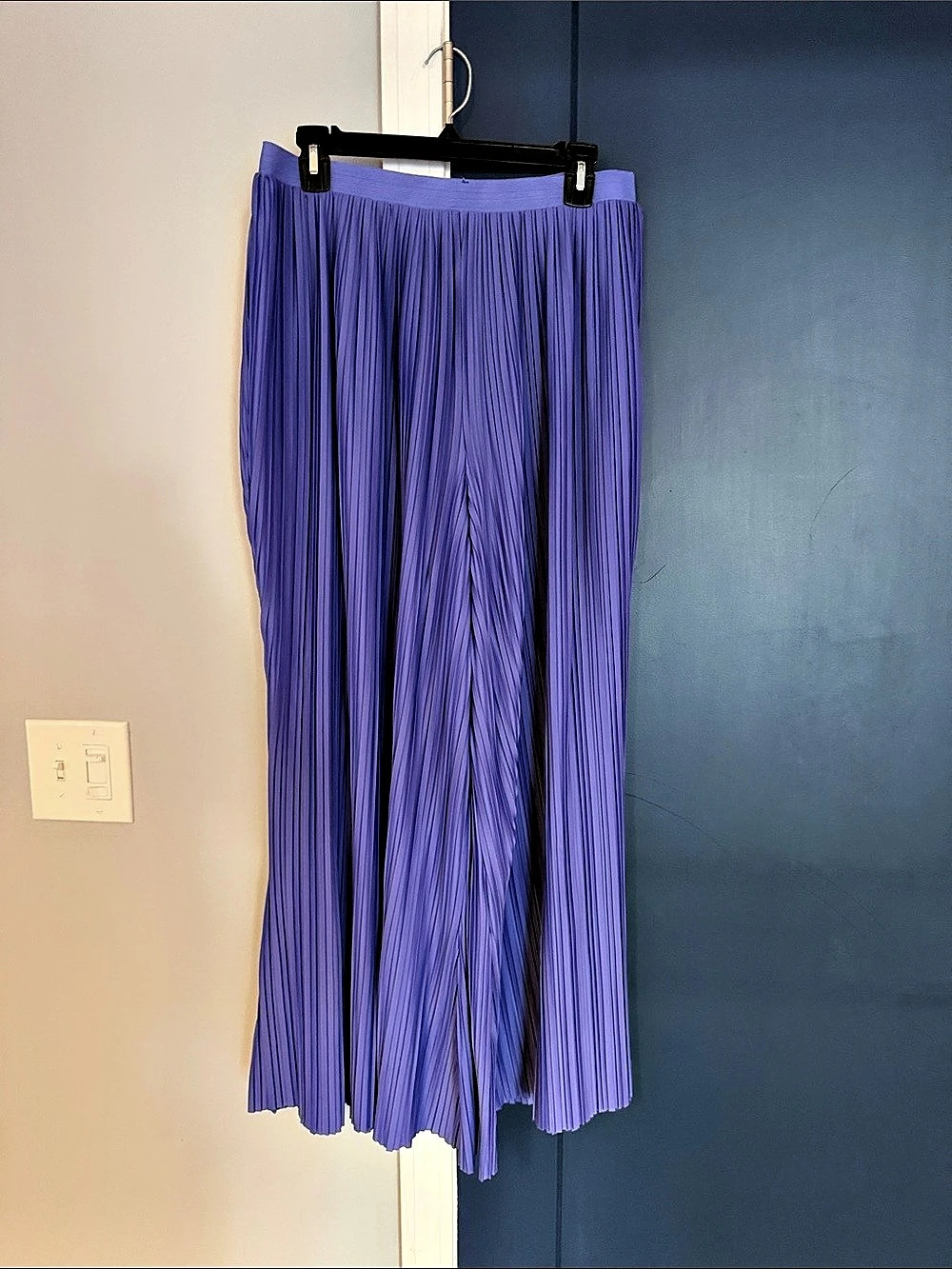 Free people boho Pleated Wide Leg Pants in Purple Like New flowy